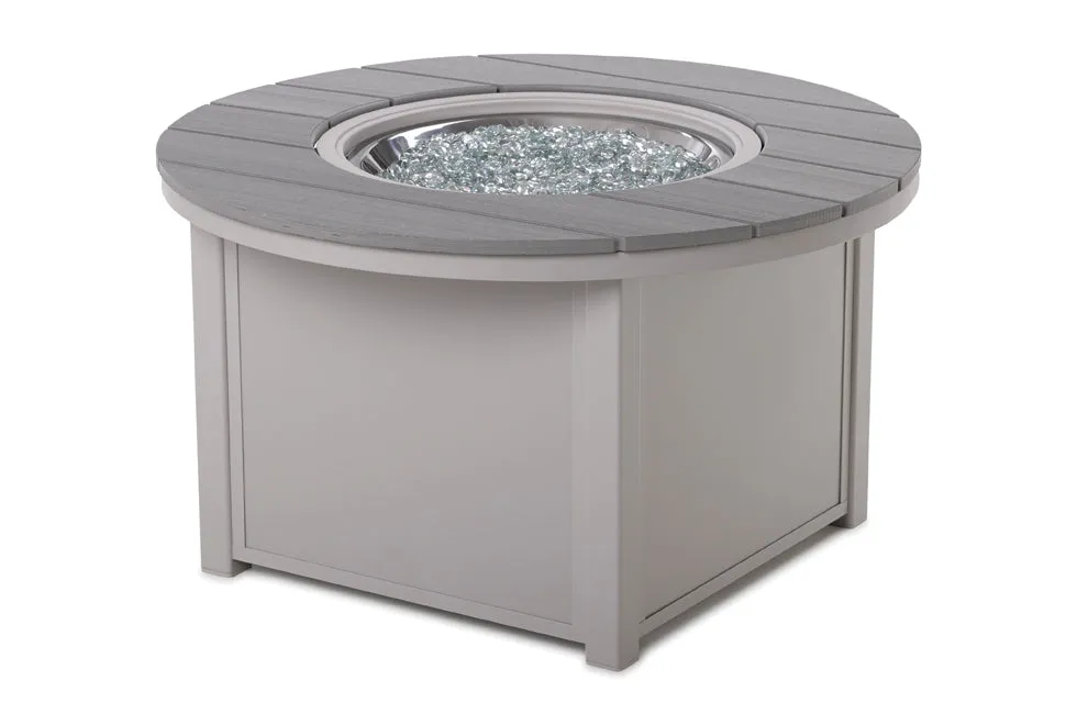 42" Round Rustic Top Fire Table