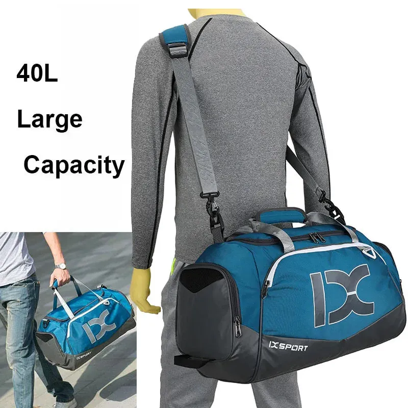 55％ Off | IX 40L Large Gym Bag Fitness Wet Dry Training Men Yoga For Shoes Travel Shoulder Handbags Multifunction Work Out Swimming Bag