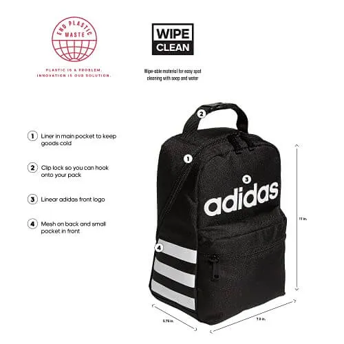 Adidas Santiago Unisex Lunch Bag  (Black)