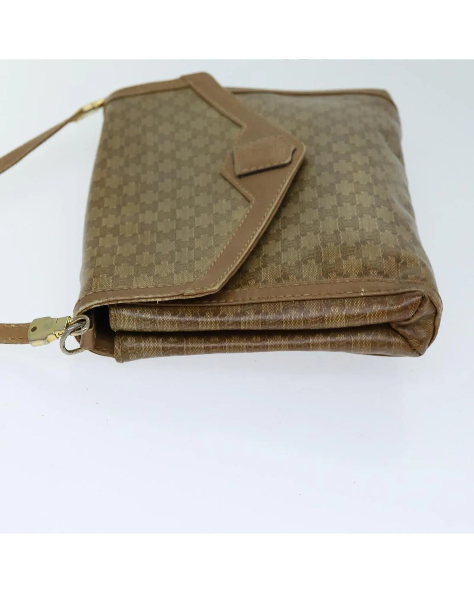 Beige Macadam Canvas Shoulder Bag with 55cm Drop