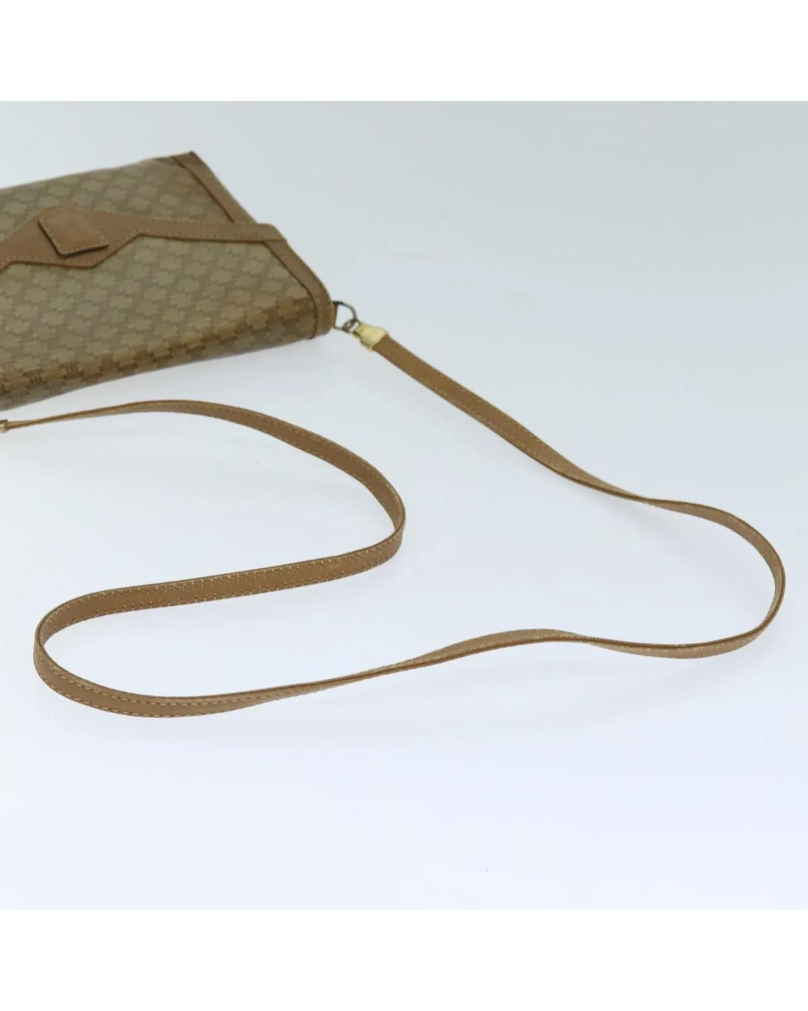 Beige Macadam Canvas Shoulder Bag with 55cm Drop