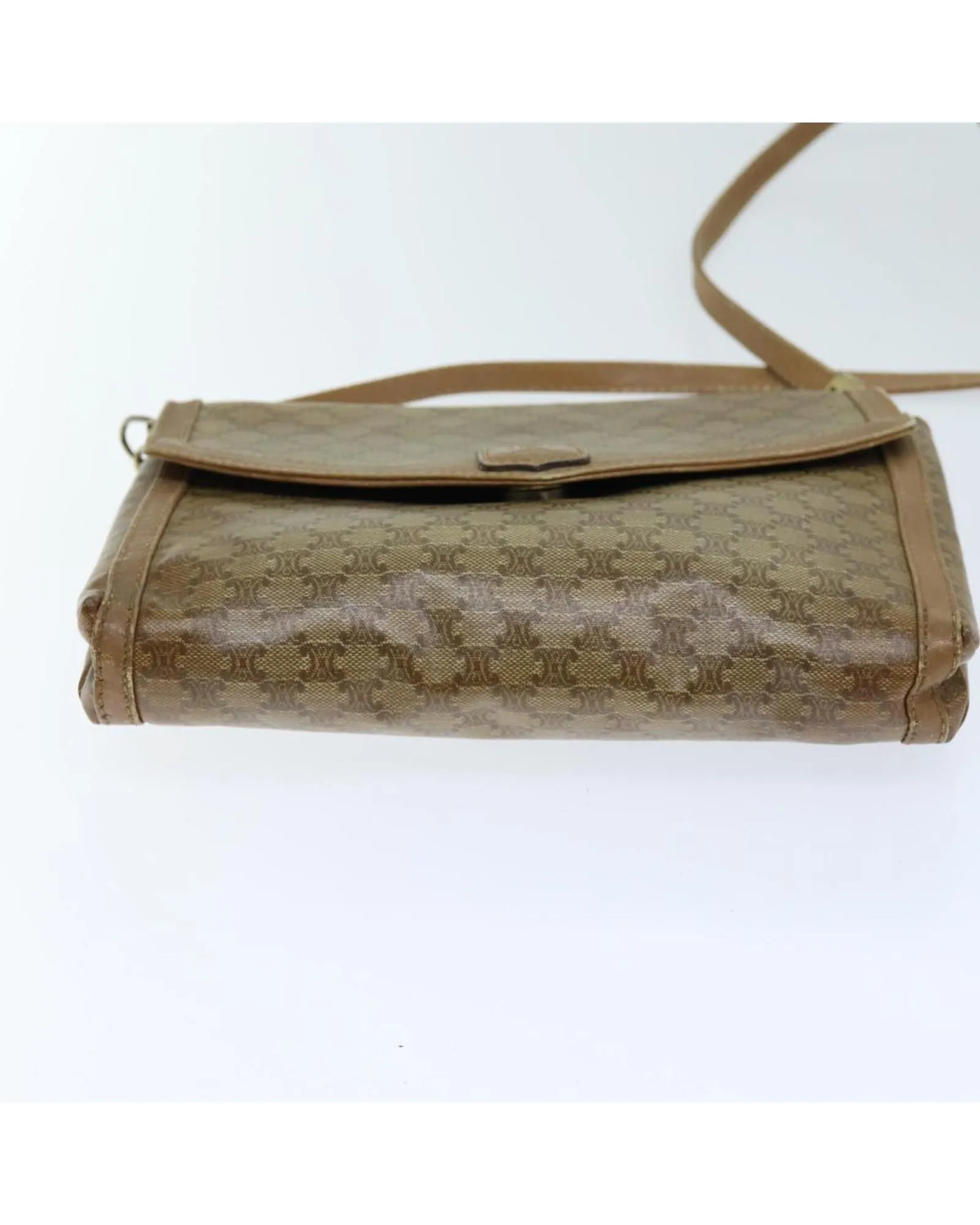 Beige Macadam Canvas Shoulder Bag with 55cm Drop