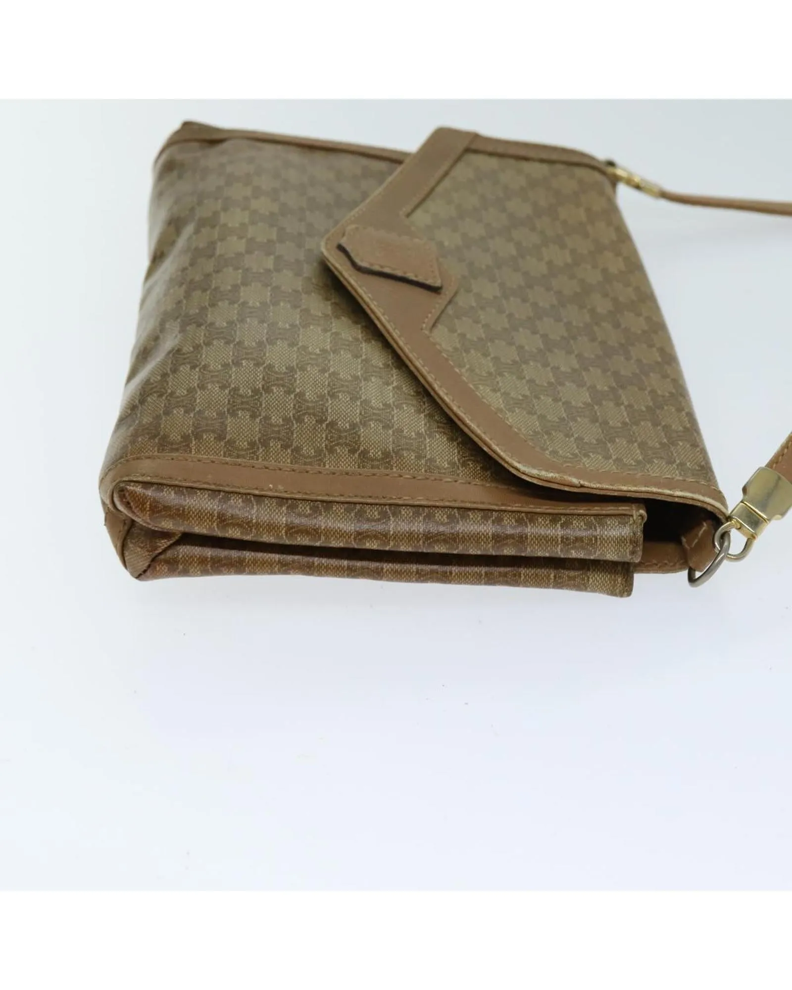 Beige Macadam Canvas Shoulder Bag with 55cm Drop