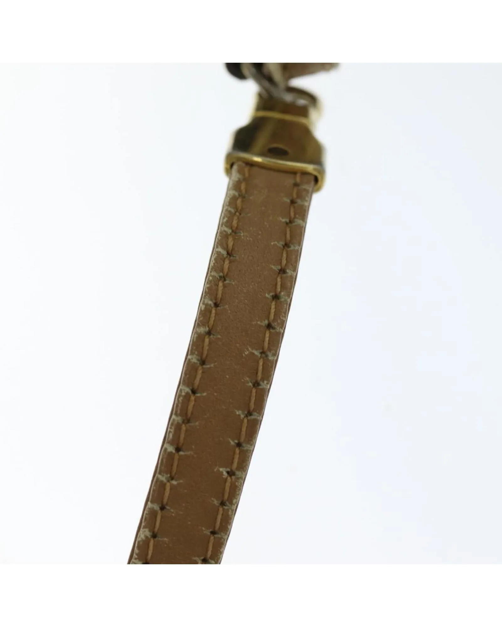 Beige Macadam Canvas Shoulder Bag with 55cm Drop