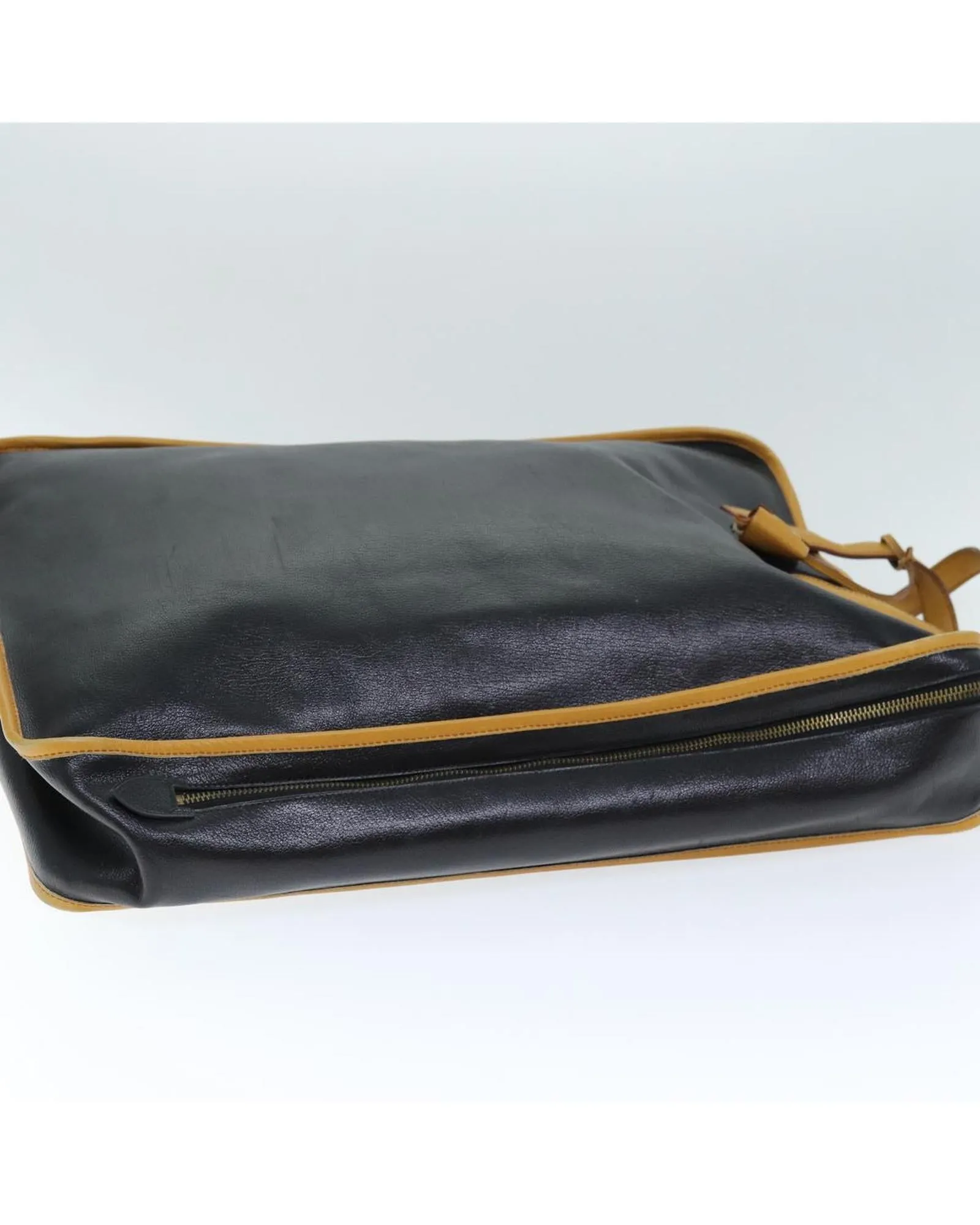 Black Leather Garment Cover with Padlock and Key Accessory