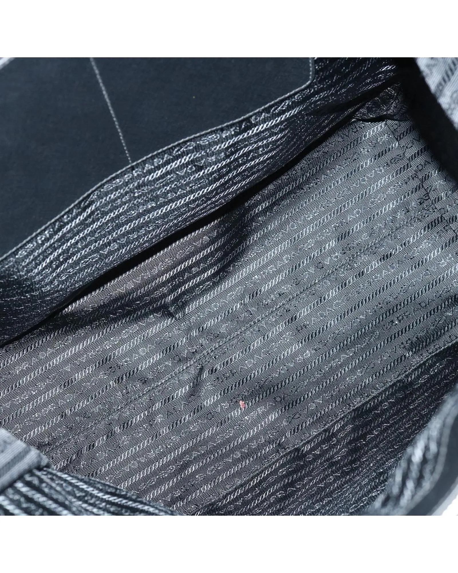 Black Nylon Shoulder Bag with Adjustable Strap by Prada