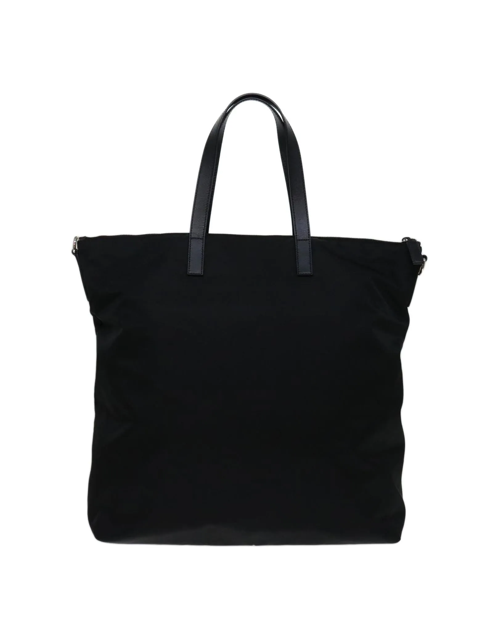 Black Nylon Shoulder Bag with Adjustable Strap by Prada