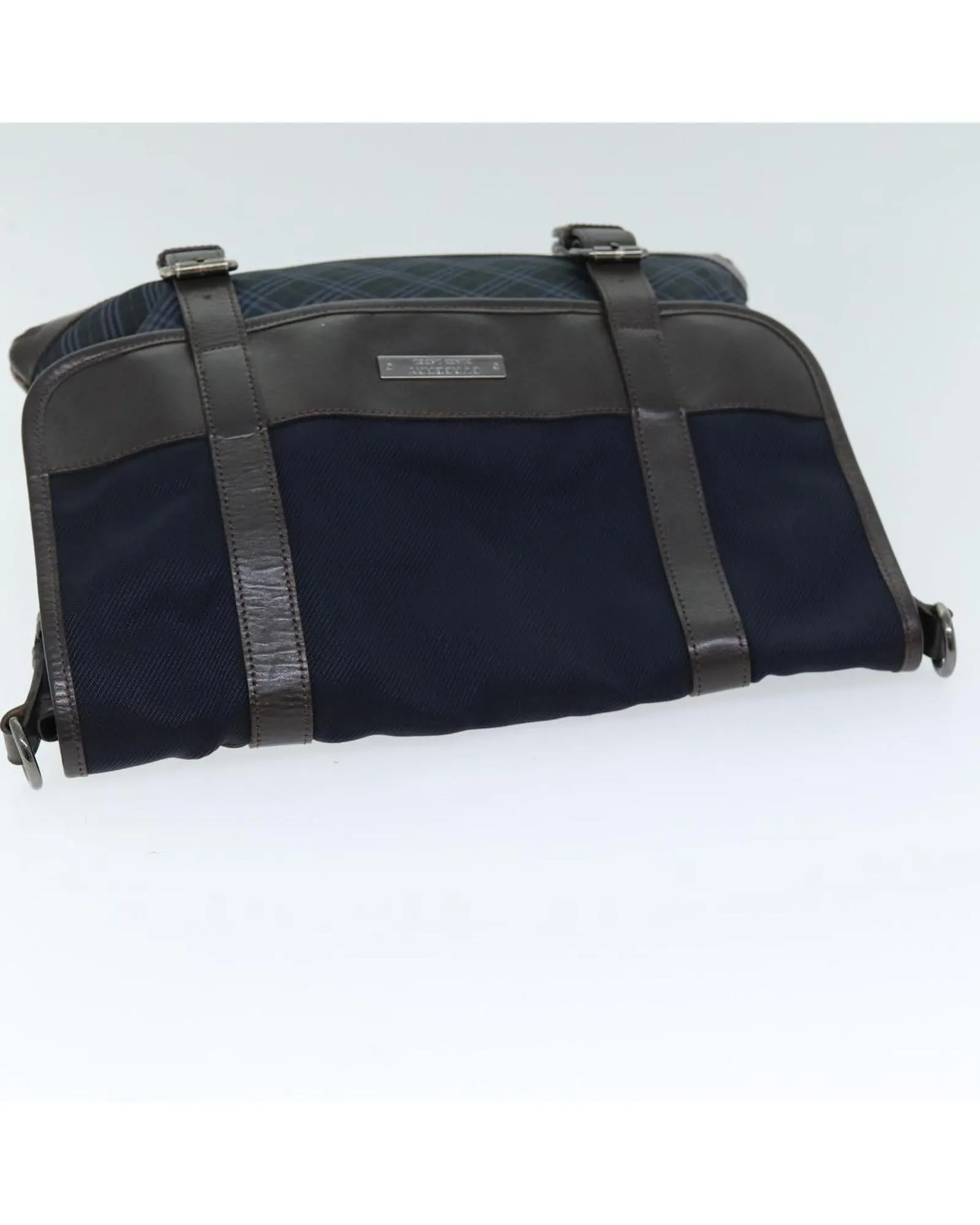 Canvas Navy Shoulder Bag with Adjustable Strap