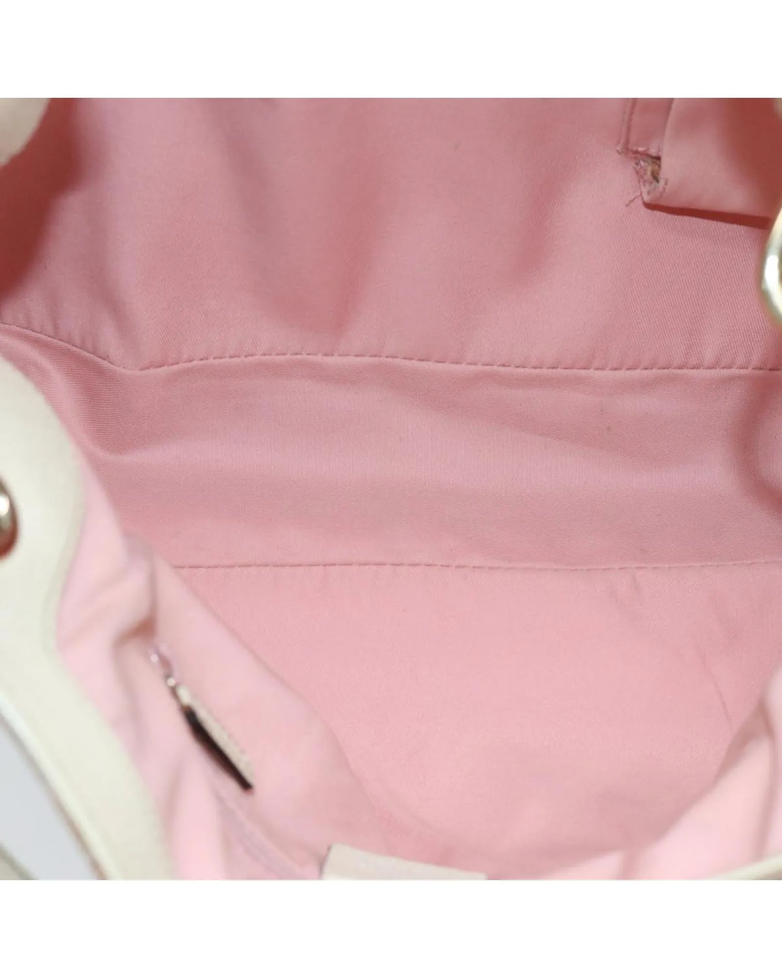 Canvas Shoulder Bag with GG Pattern in Pink