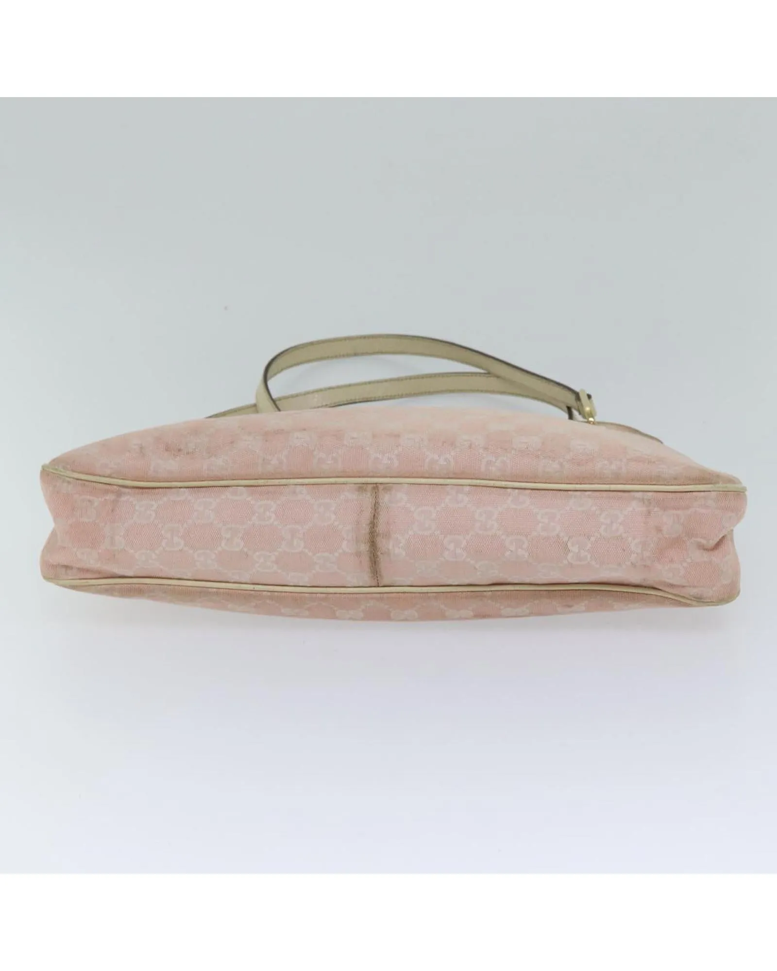 Canvas Shoulder Bag with GG Pattern in Pink