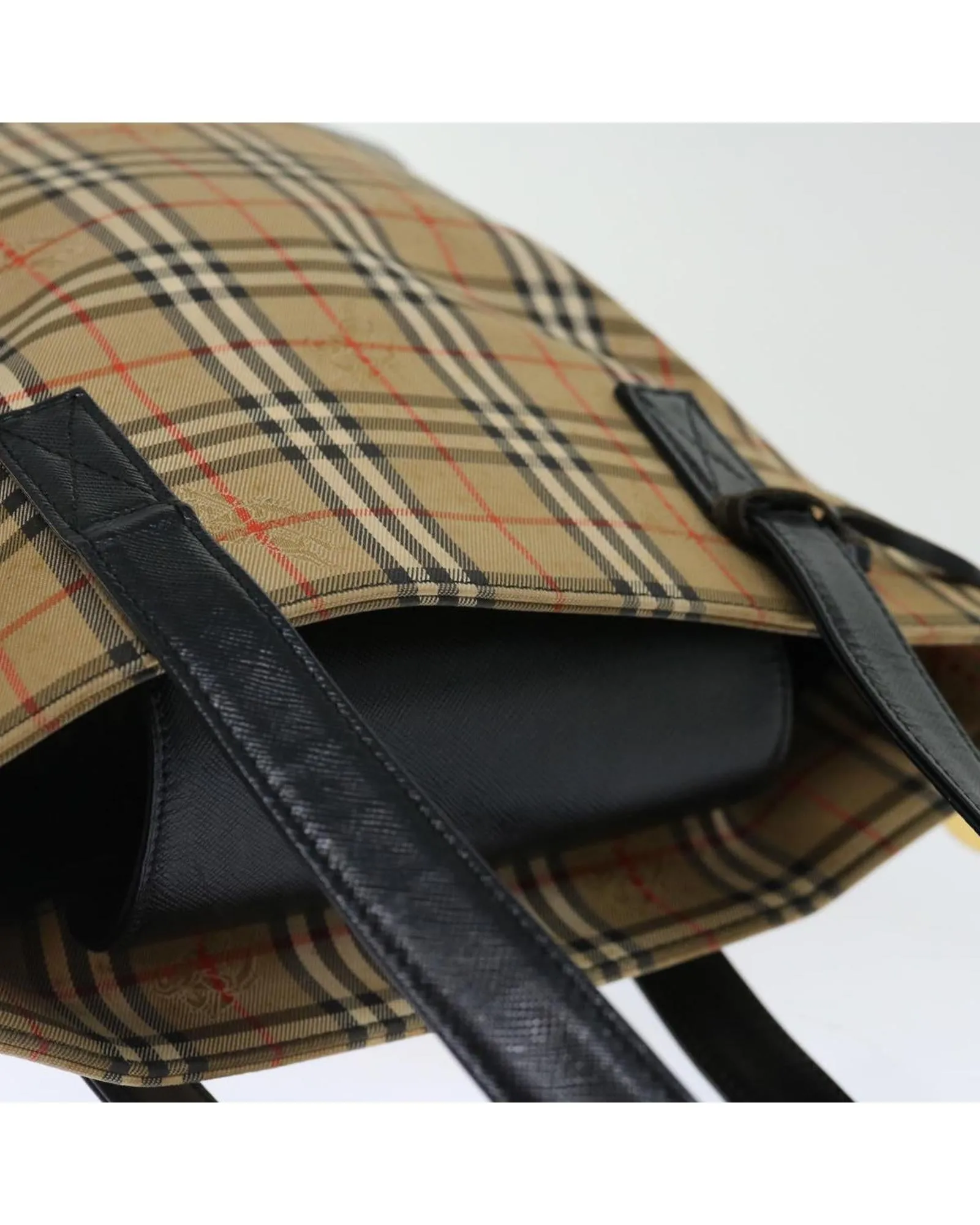 Checkered Canvas Shoulder Bag with Adjustable Strap