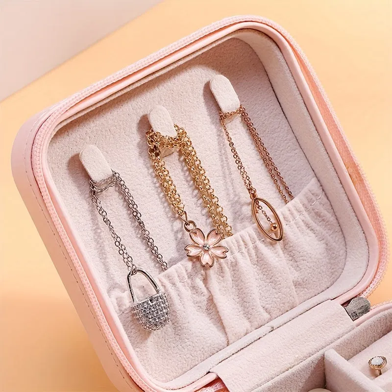 Colorful Jewelry Storage Box TravelReady Necklace  Earrings Holder