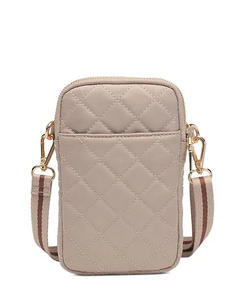 Divide and strengthen; Conquer Sol & Selene Quilted Crossbody Bag, Tan/Beige