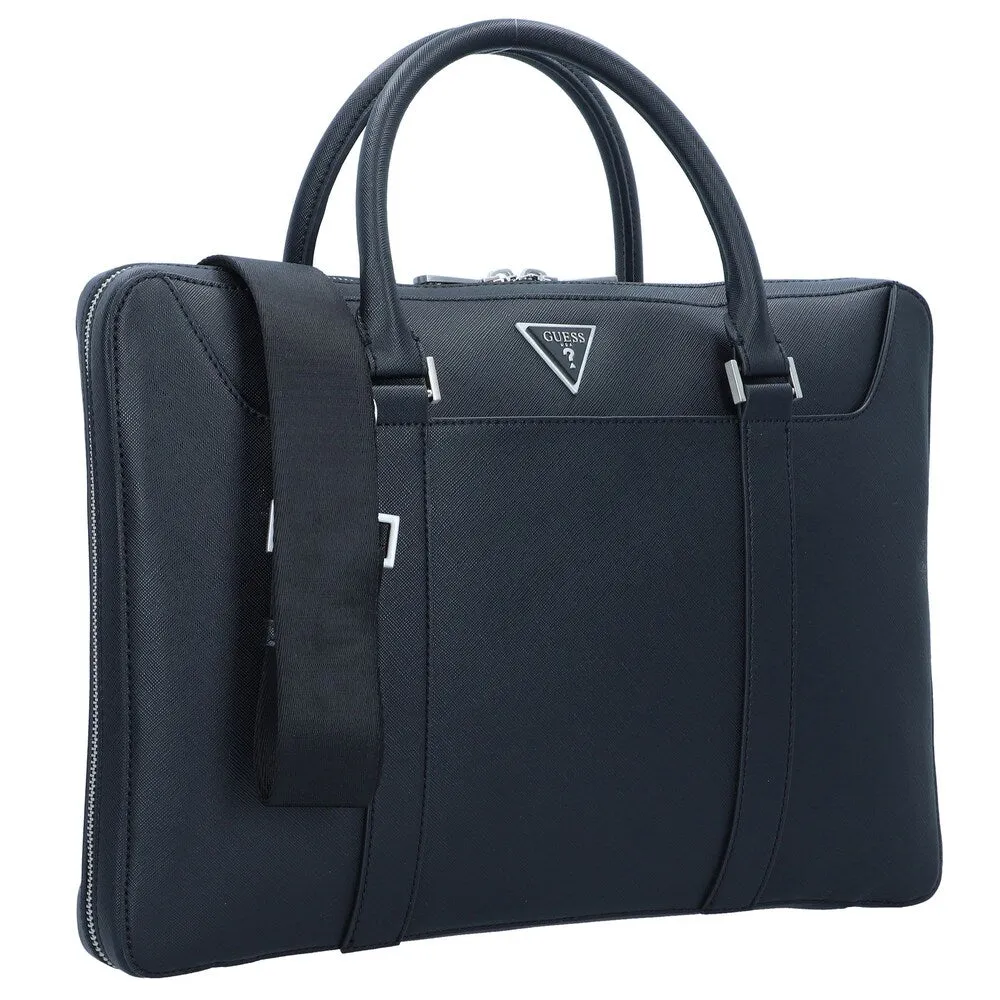 Document bag Guess Certosa, black