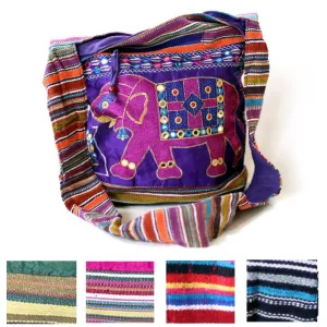 embroidered indian elephant bag