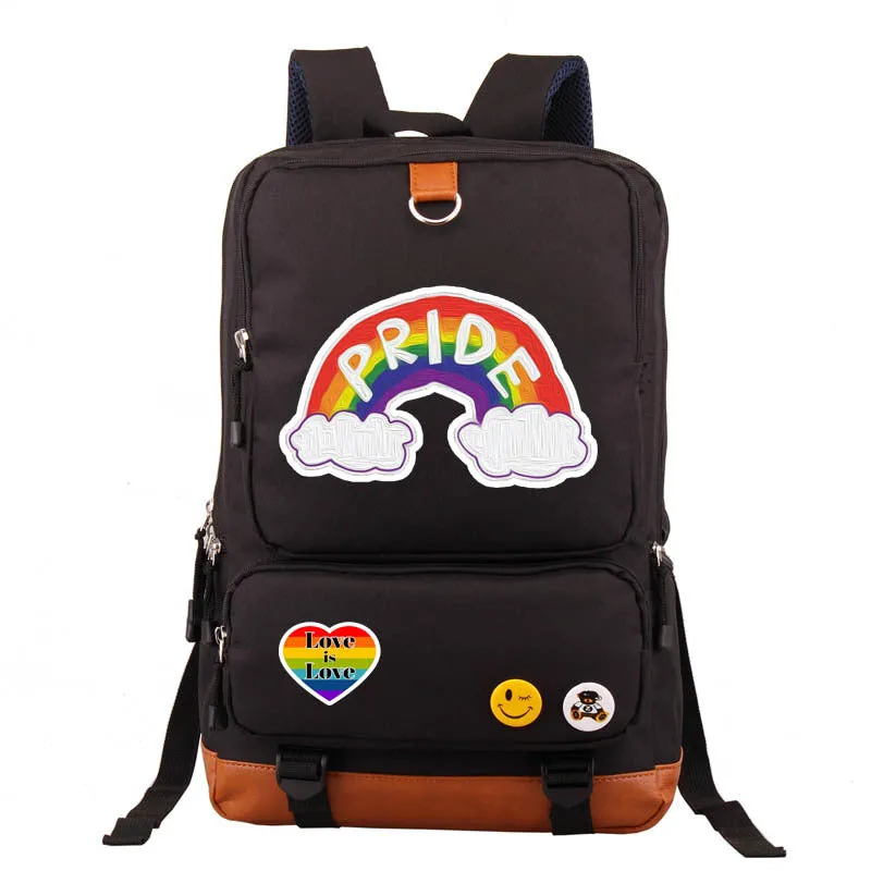 Fashion Unisex Printed Oxford Fabric Pride Backpack