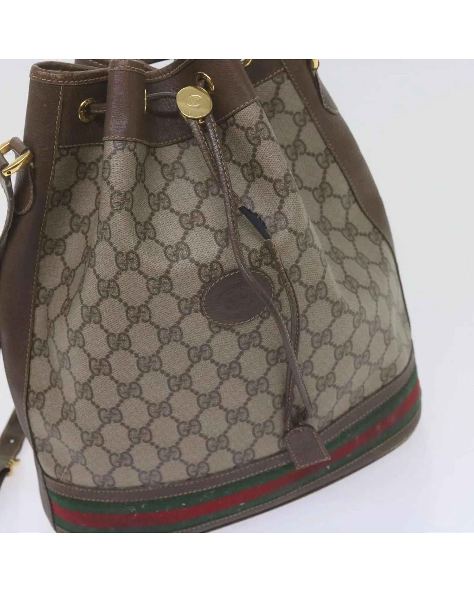 GG Supreme Web Shoulder Bag with Beige and Red Canvas Design