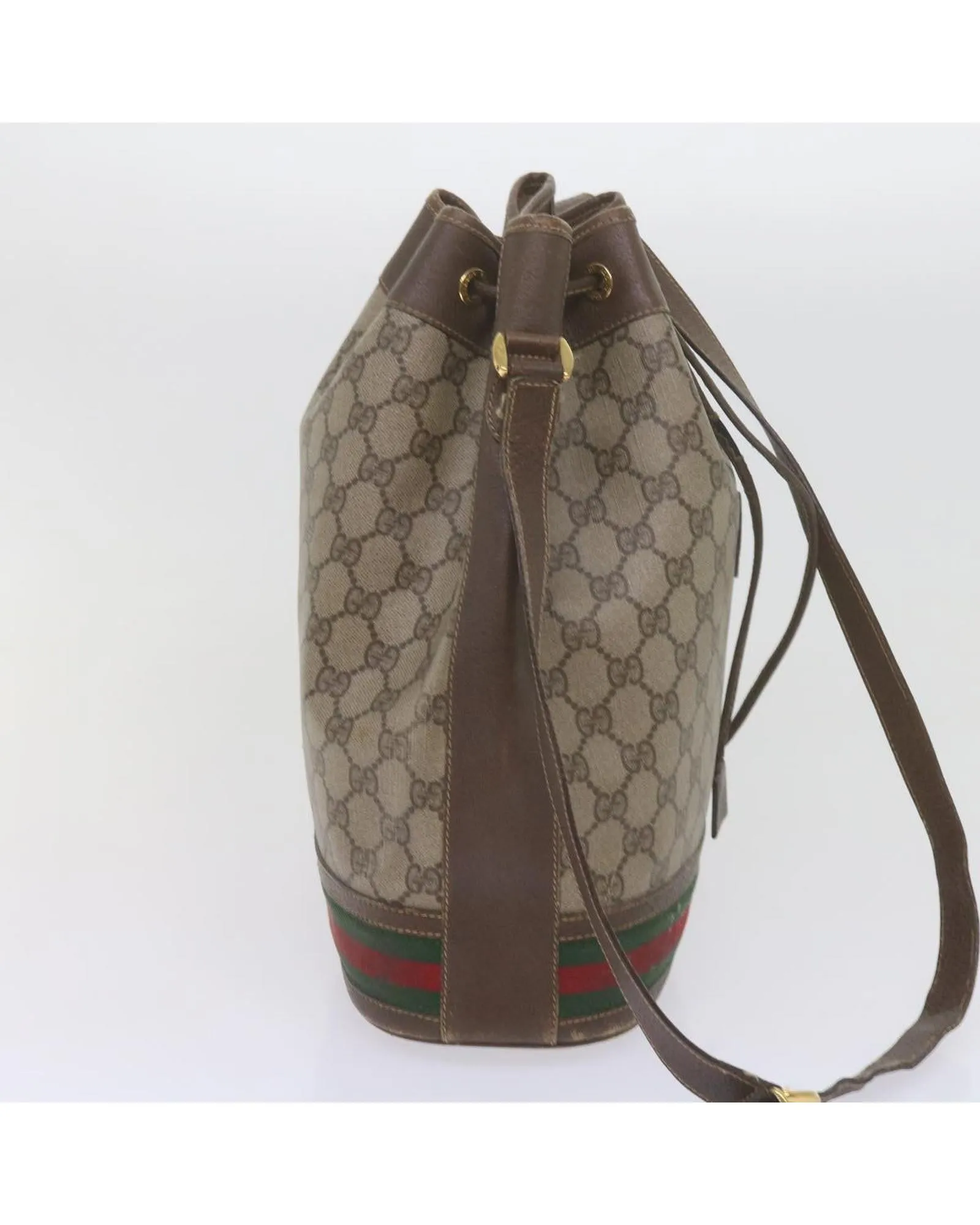 GG Supreme Web Shoulder Bag with Beige and Red Canvas Design