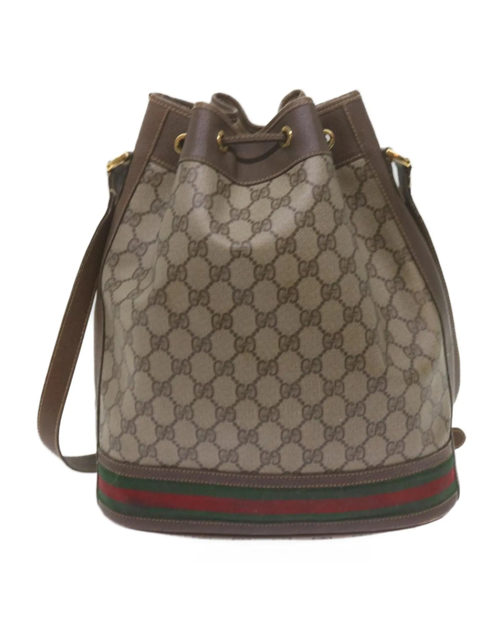 GG Supreme Web Shoulder Bag with Beige and Red Canvas Design