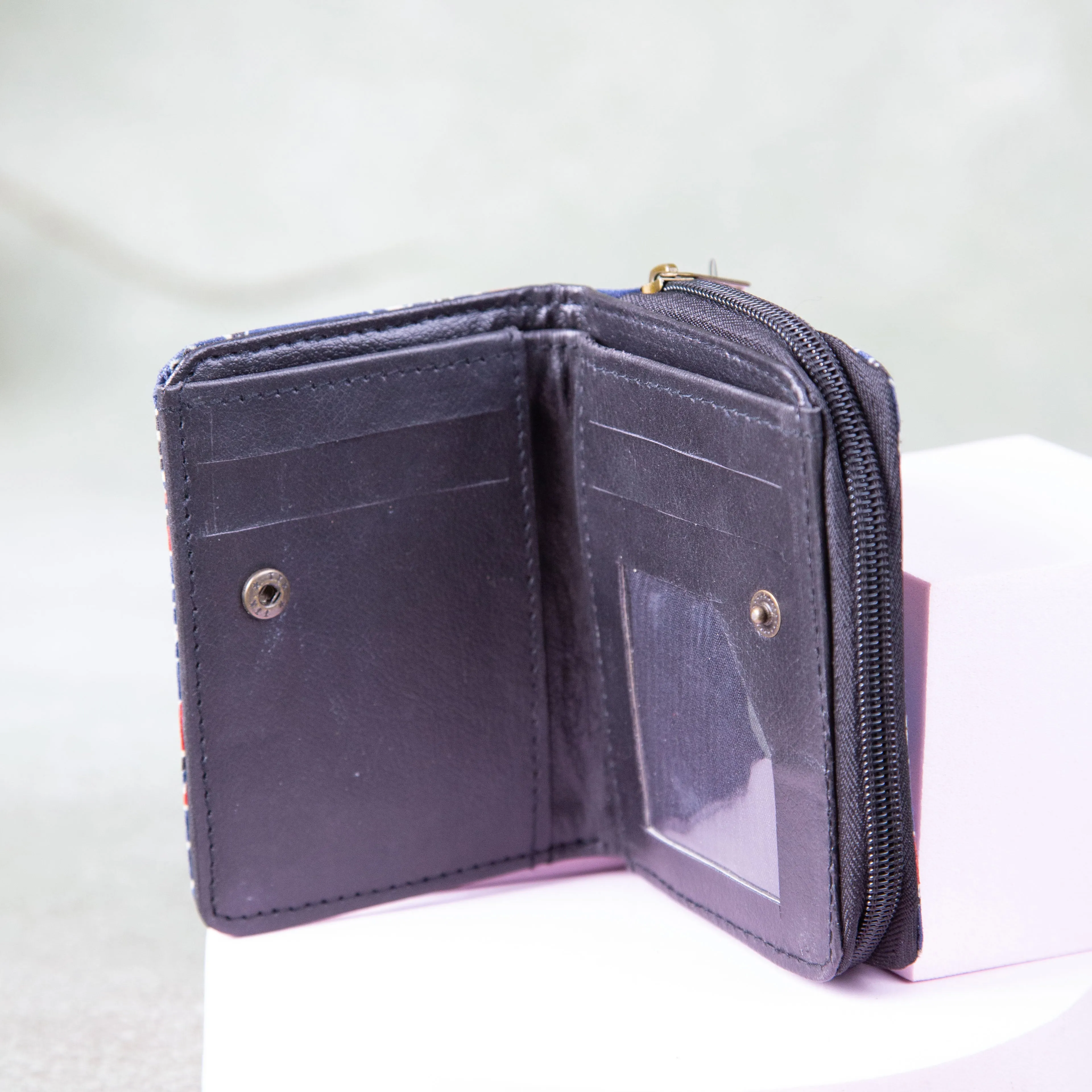 Handmade Wallets - Mini Maroon Colour Elephant Design.
