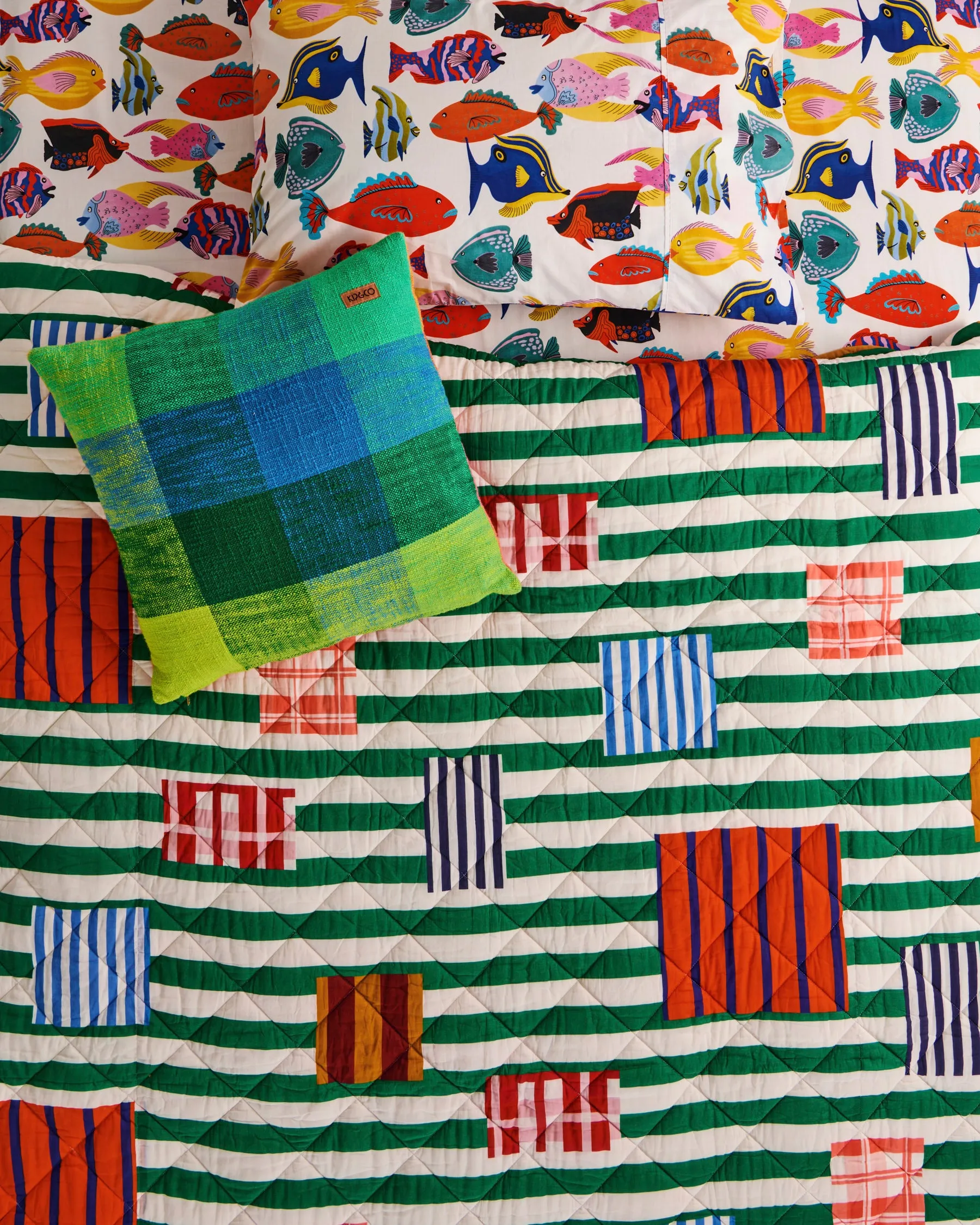 Kip & Co Fishy Business Organic Cotton Fitted Sheet
