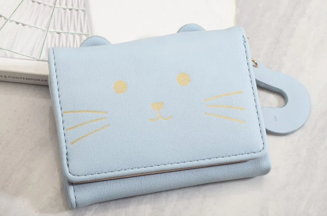 Leather Cat Women Wallet