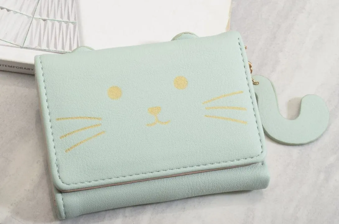 Leather Cat Women Wallet