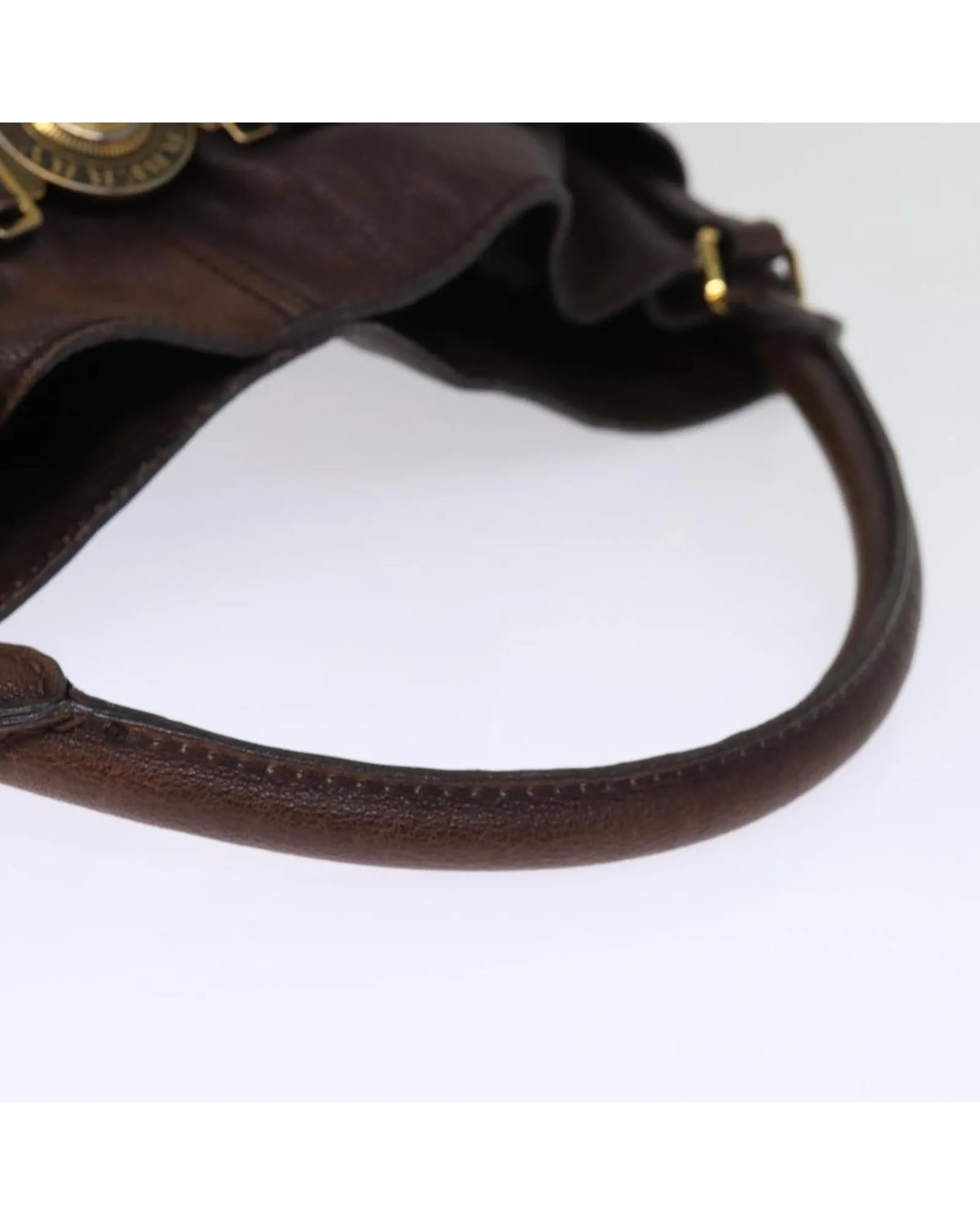 Leather Shoulder Bag with Flap Closure