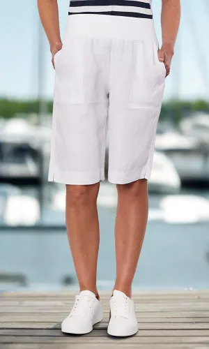 Linen Short Jersey Waist White