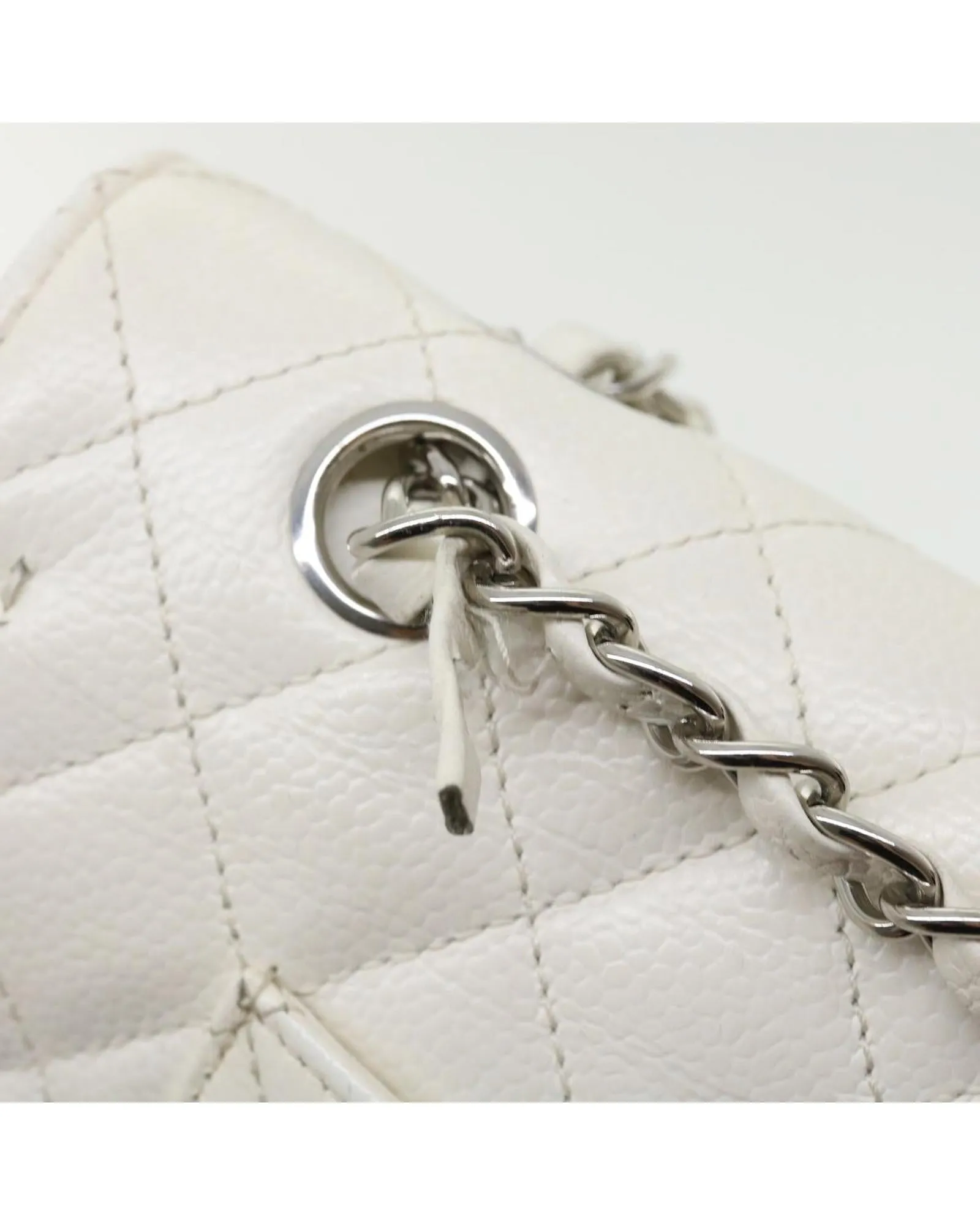 Matelasse Double Flap Chain Shoulder Bag Caviar Skin