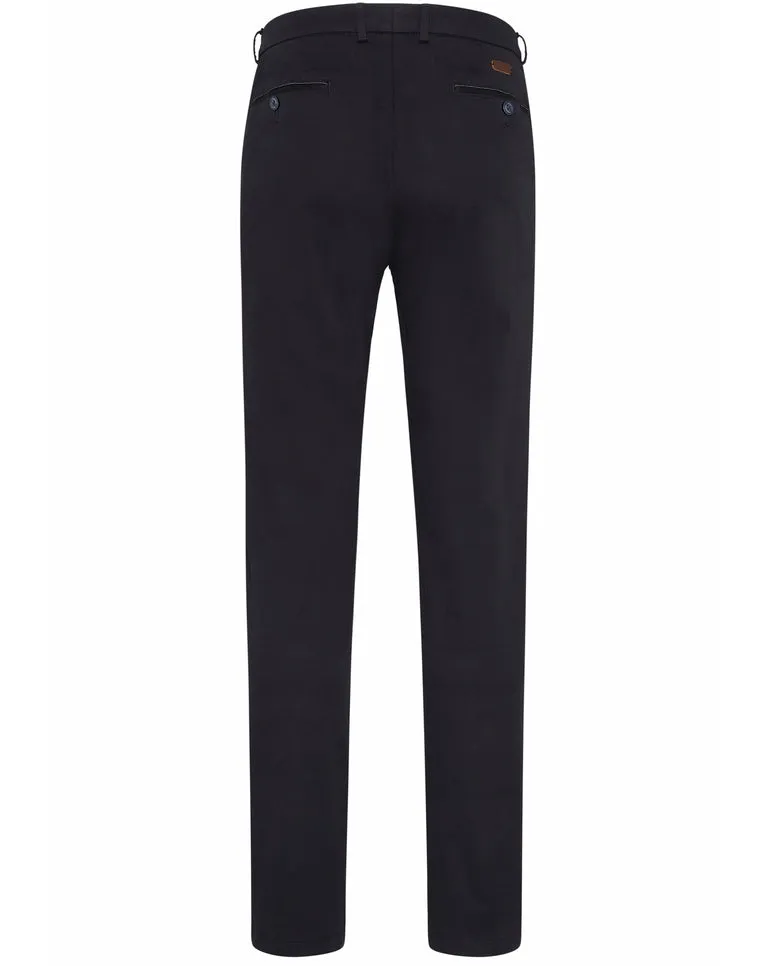 Navy Cotton Stretch Pants
