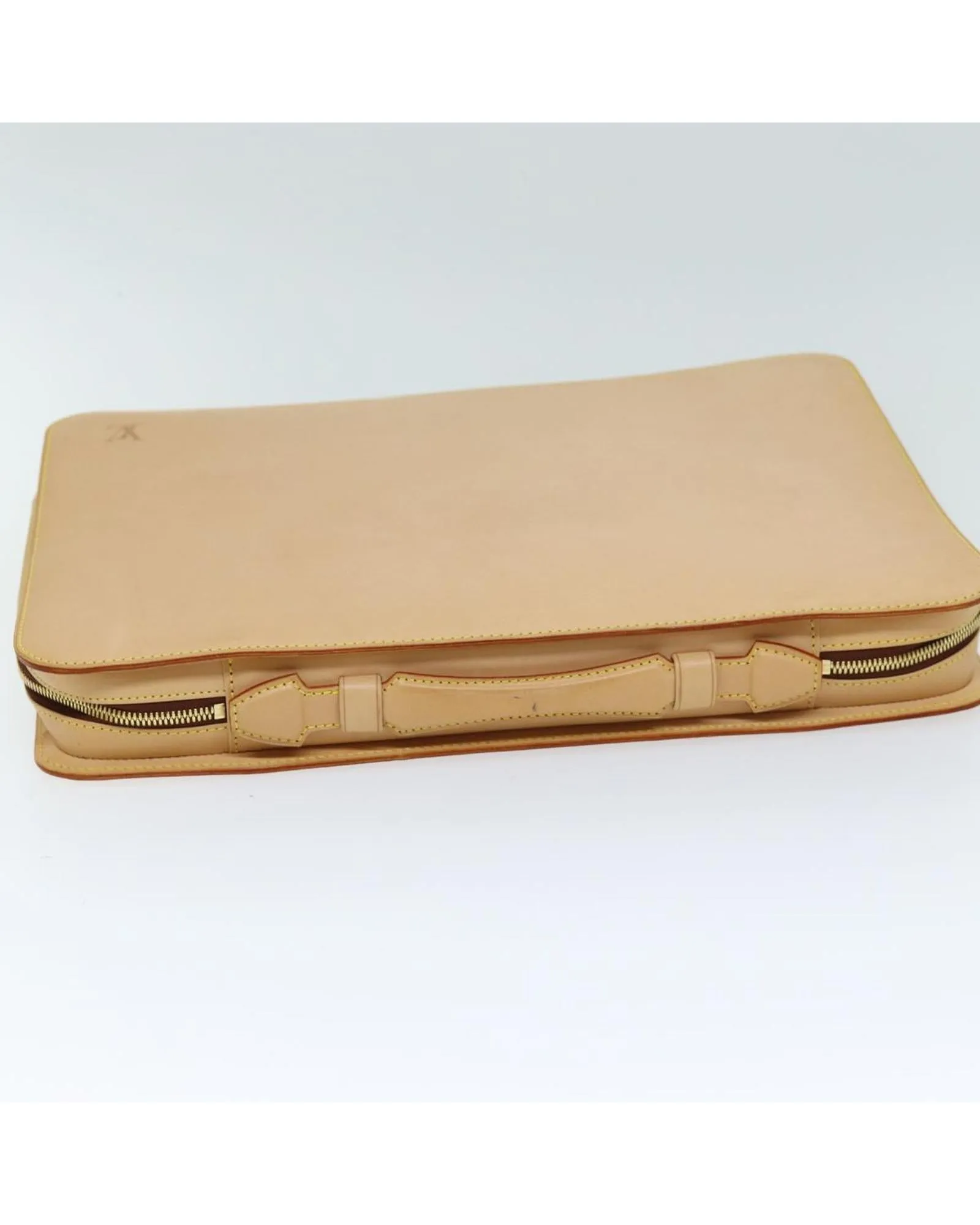 Nomad Leather Beige Briefcase with Dust Bag