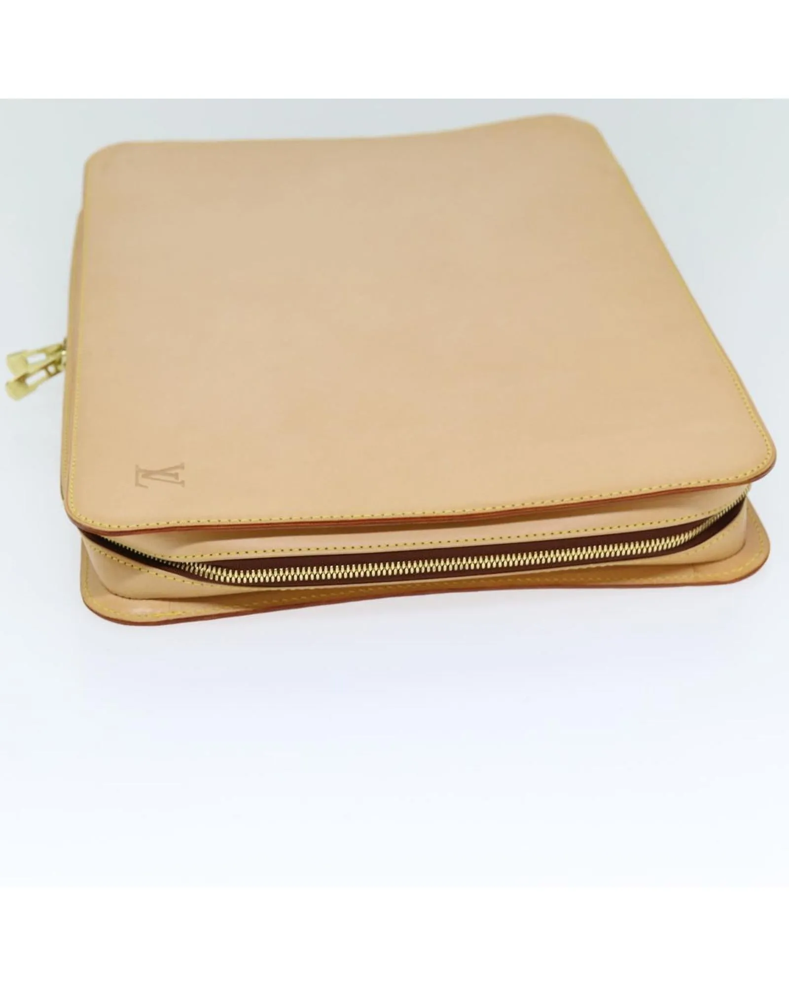 Nomad Leather Beige Briefcase with Dust Bag