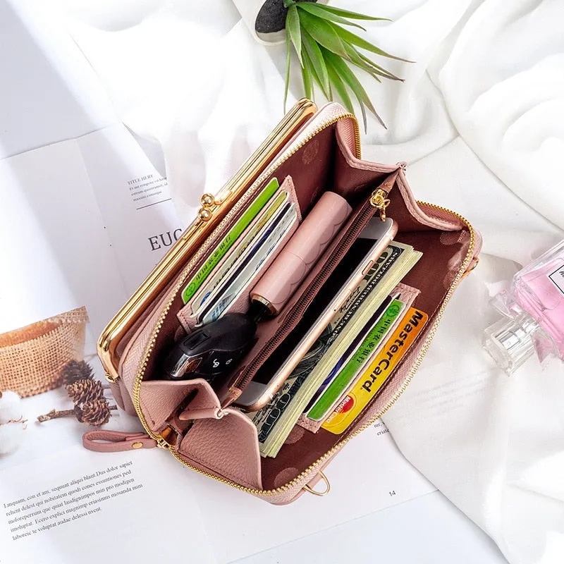 PU Leather Fashion Small Cross body Bag / Clutch Purse