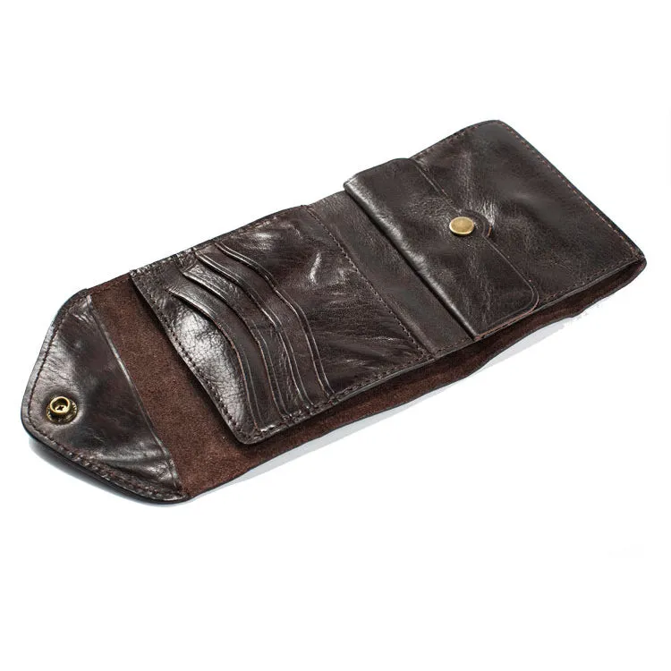 Retro Leather Handmade Short Wallets