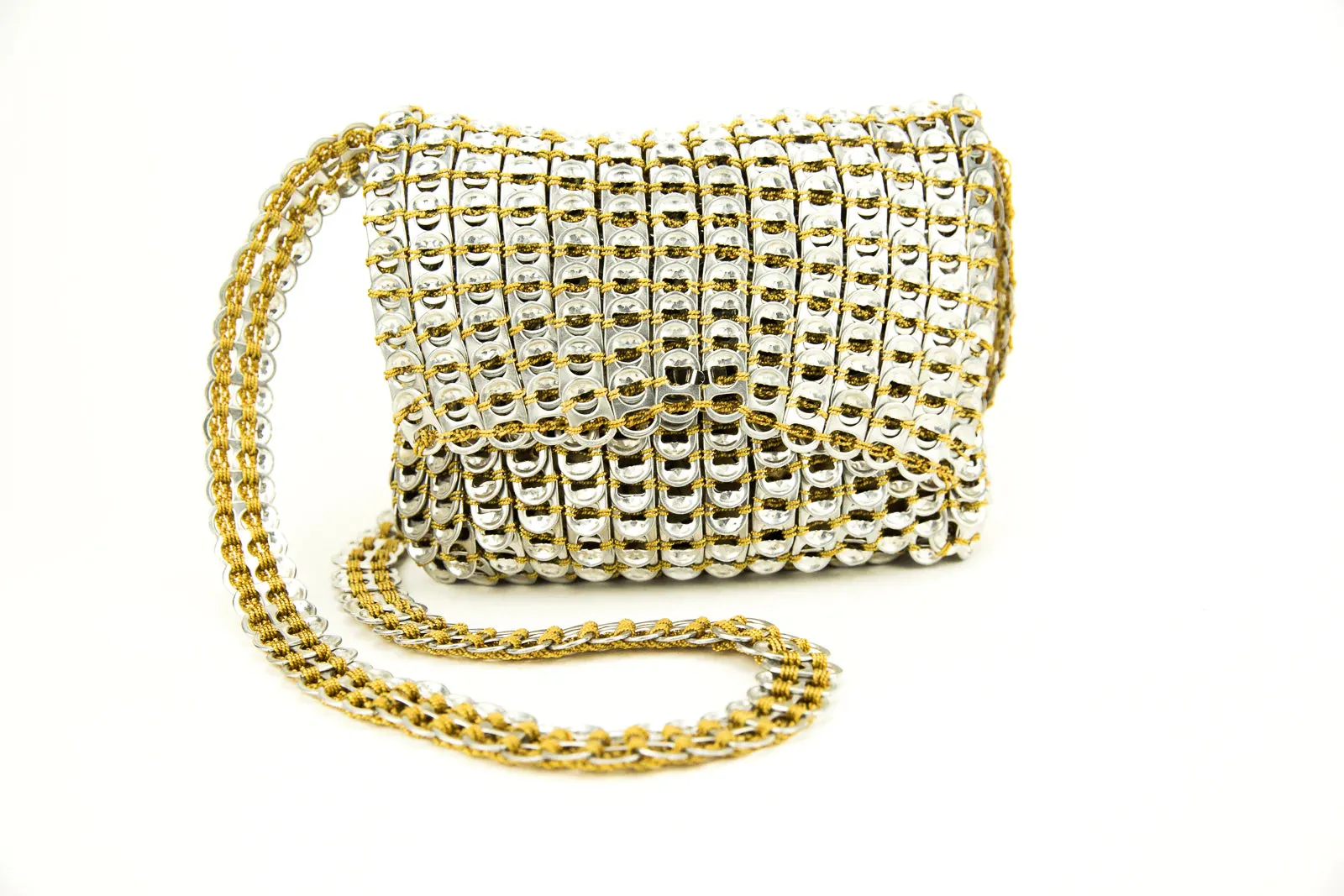Square Love Bag in Gold/Silver